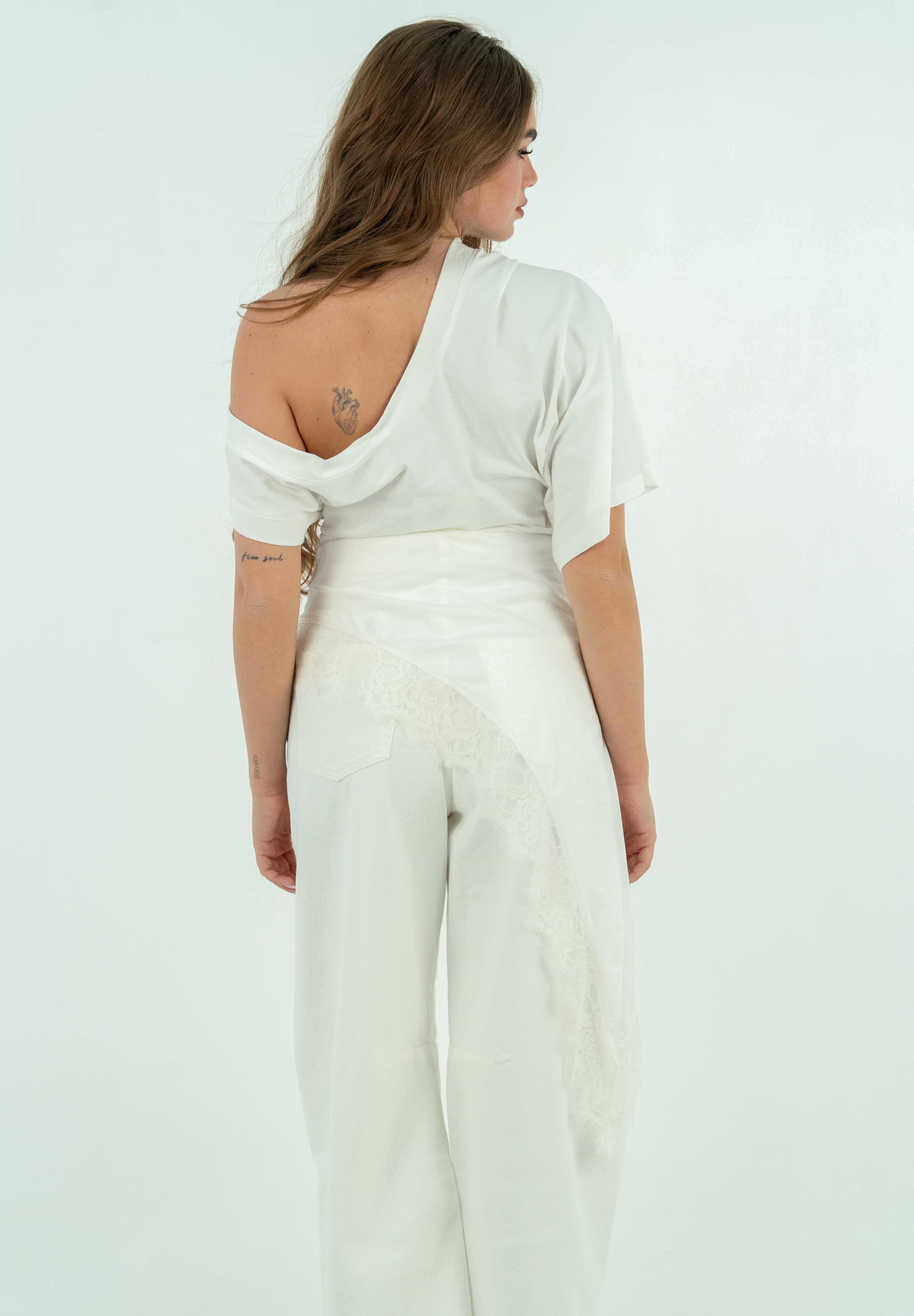 T-SHIRT PIZZO BIANCO