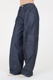 PANTALONE DENIM CARGO