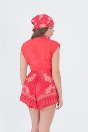 CAMICIA SMANICATA MUSSOLA ROSSO