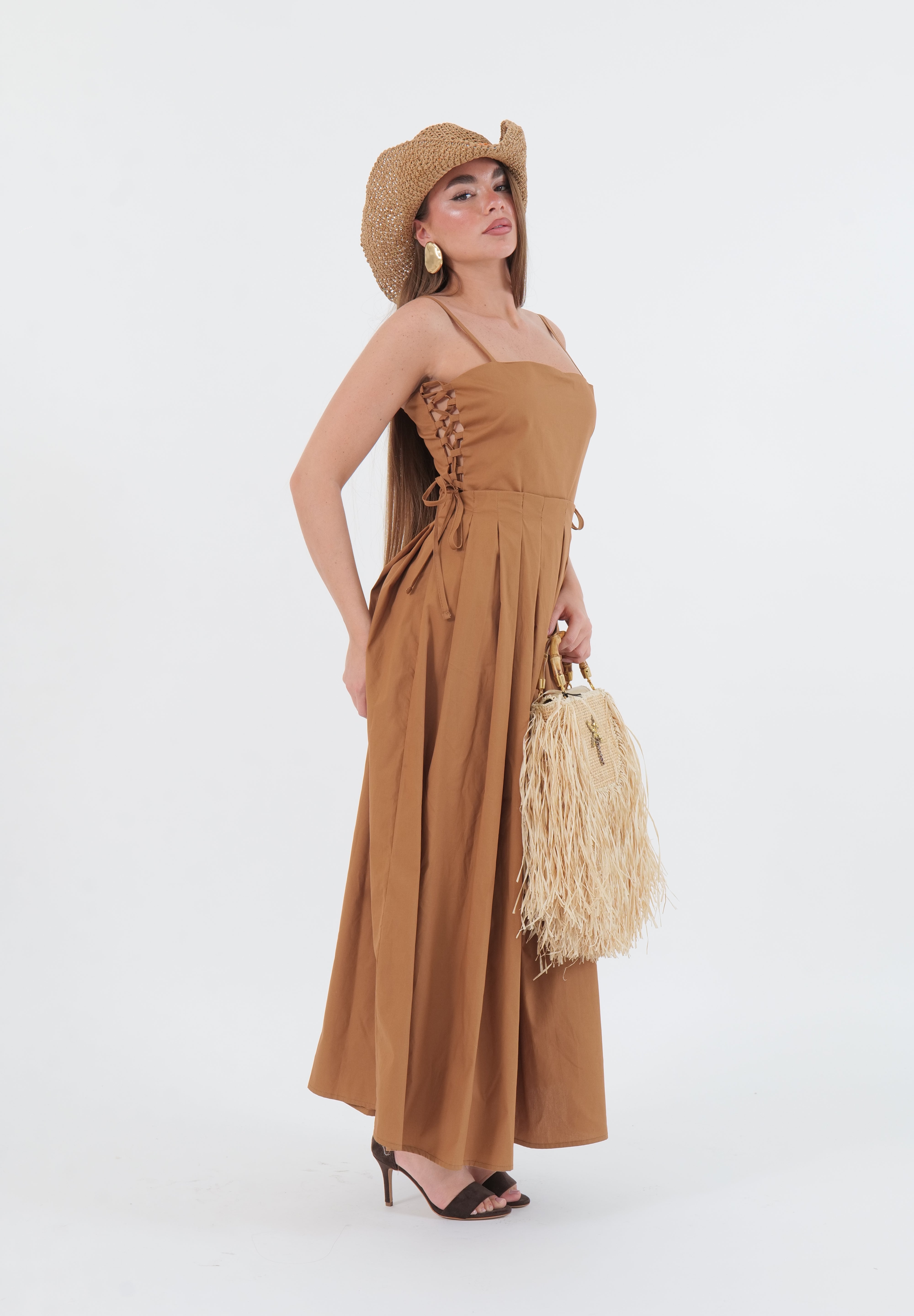 DRESS SOPHIA CAMEL