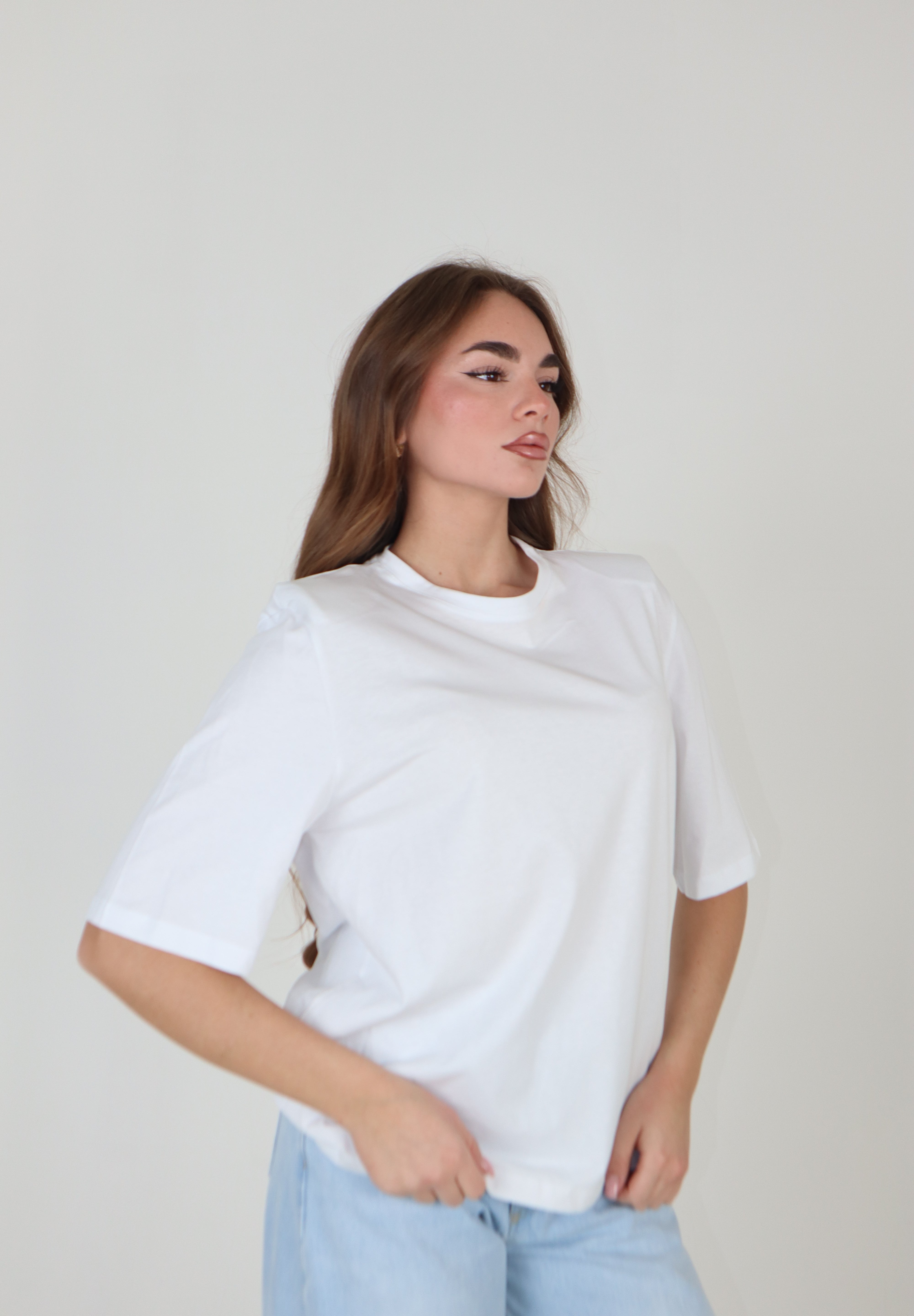 T-SHIRT SPALLINE COLORS BIANCO