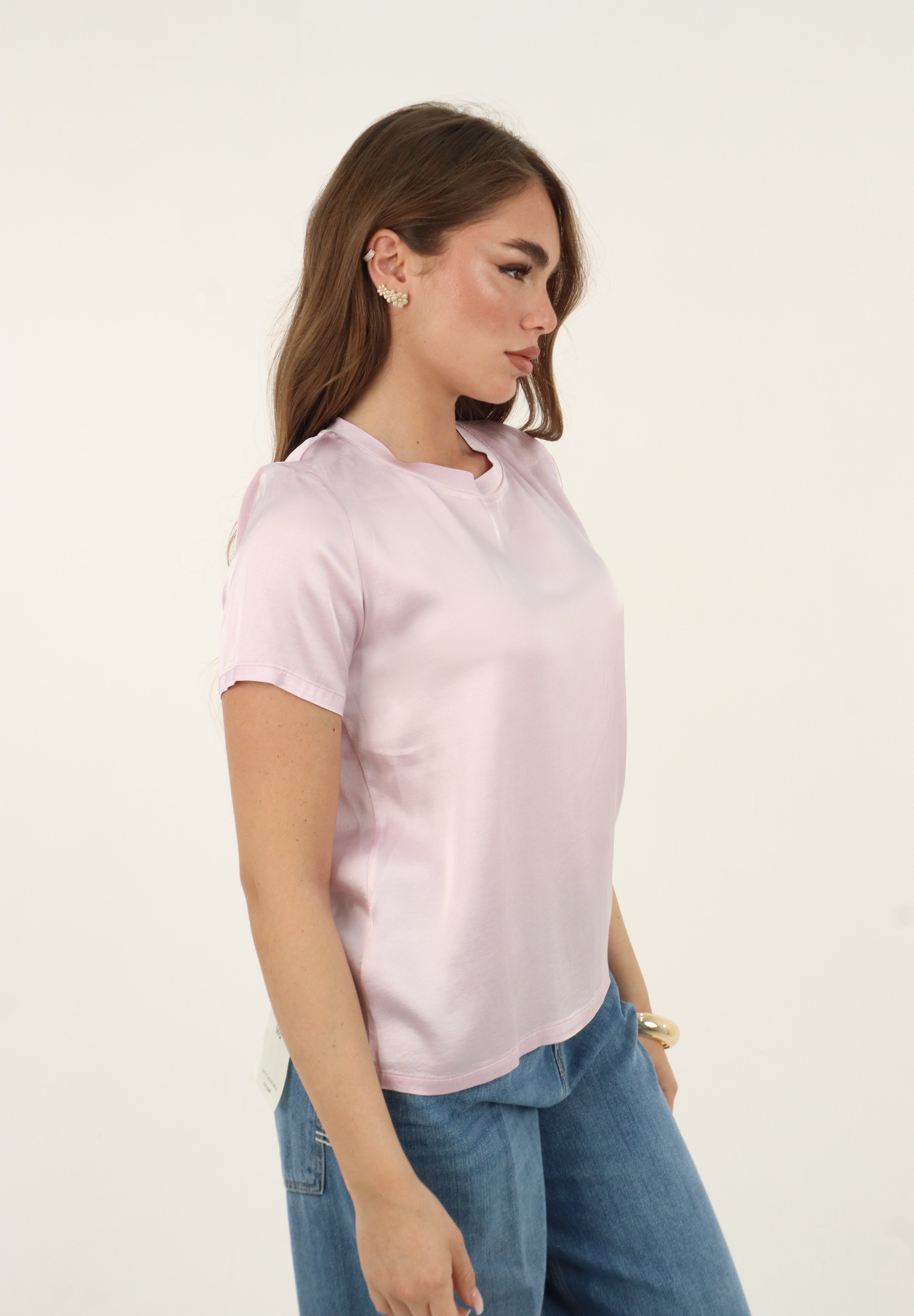 SHIRT SATIN PINK