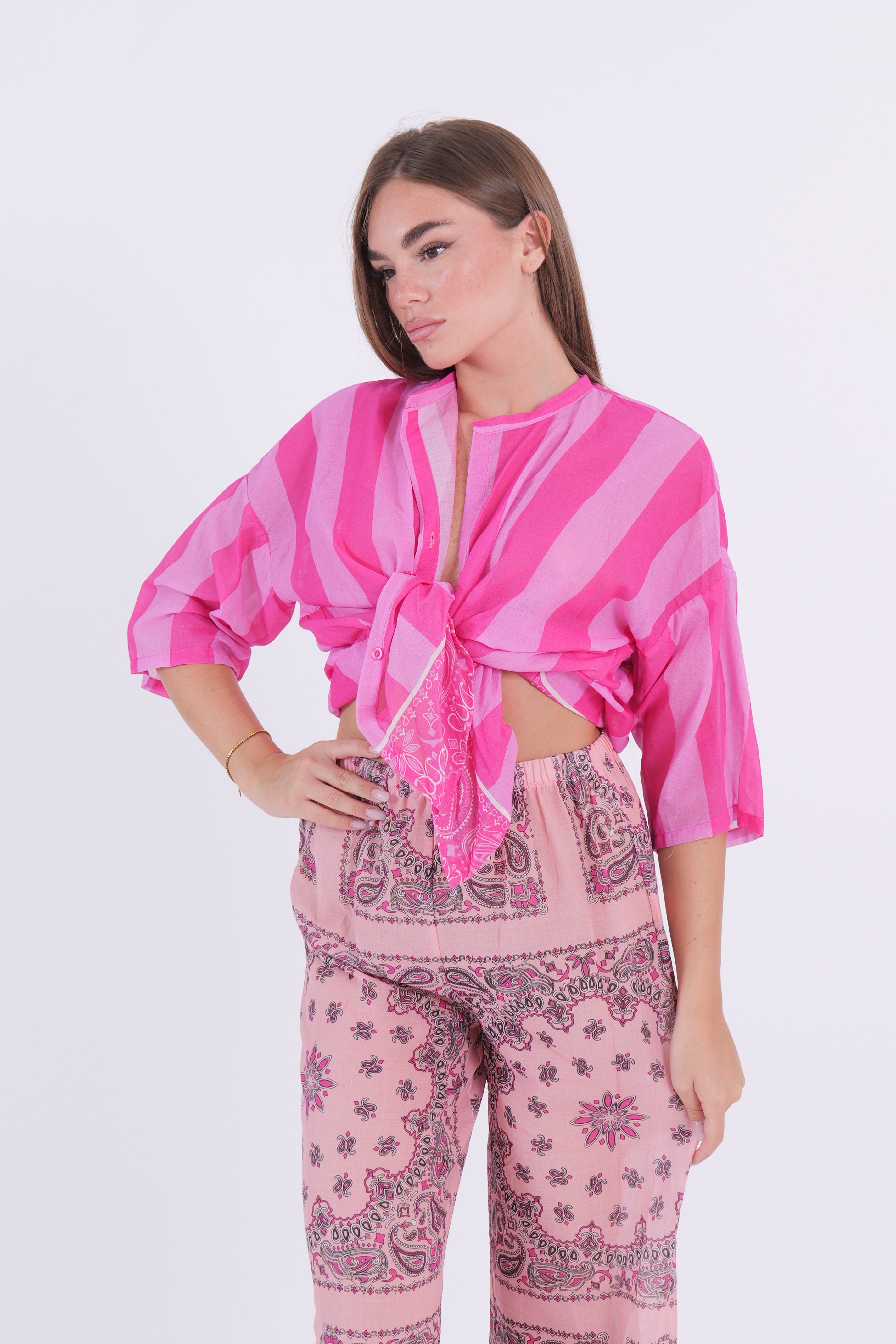 CAMICIA ECO ROSA