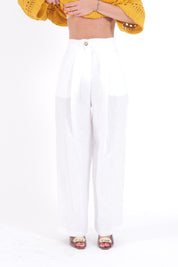 PANTALONE BIANCO LINEN