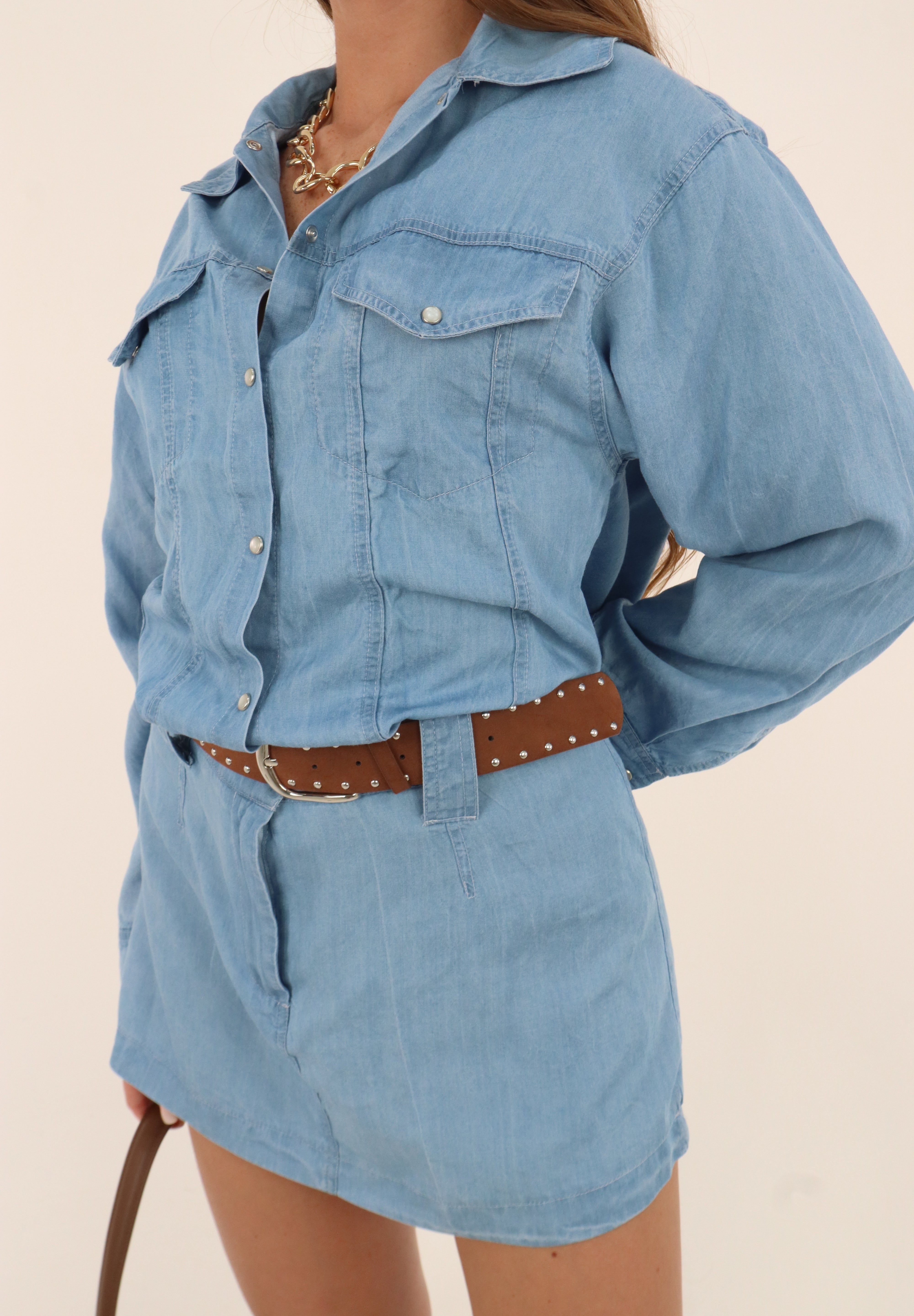 ABITO CAMICIA DENIM TENCEL