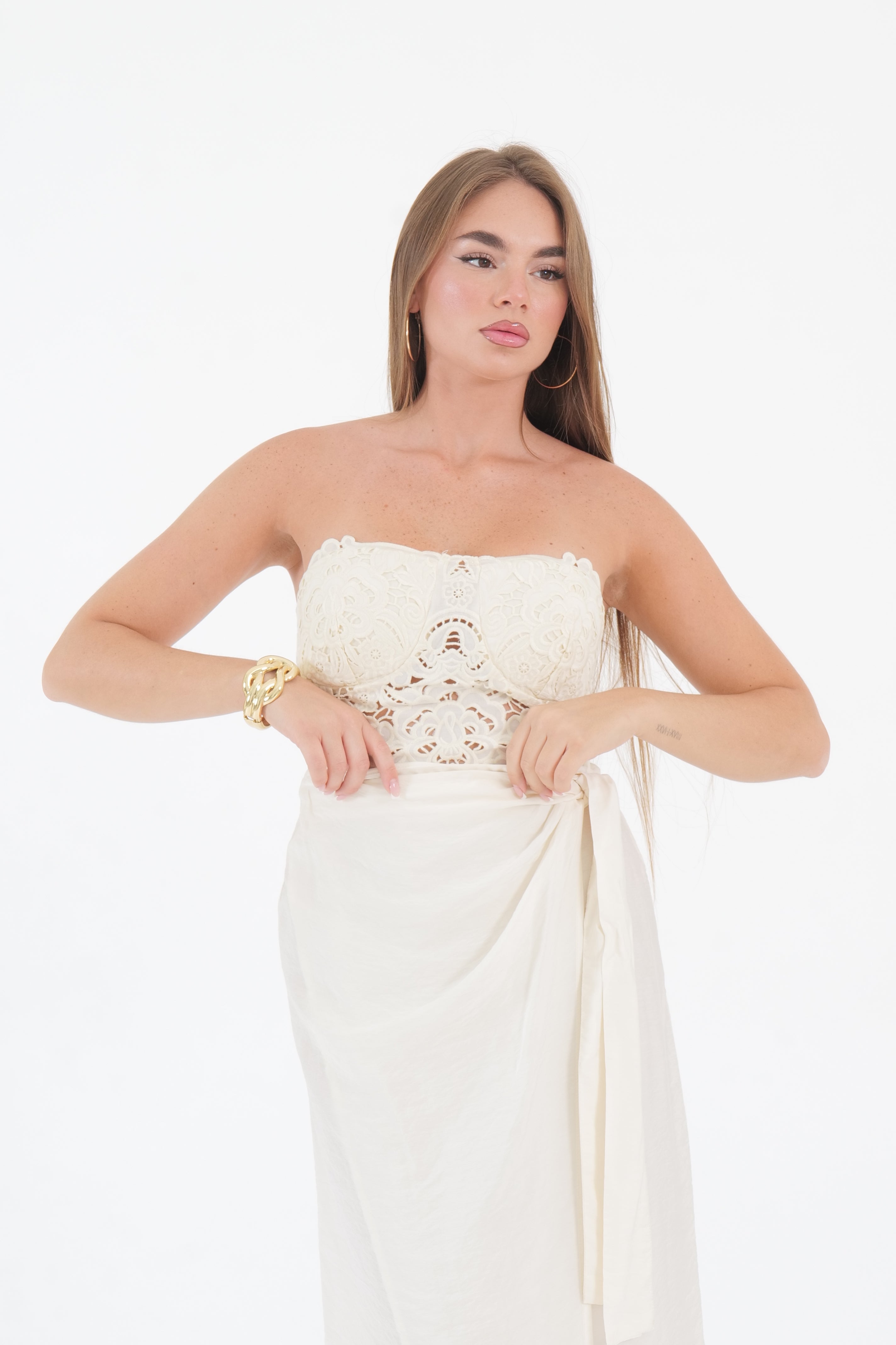TOP CORSETTO ROSE BURRO