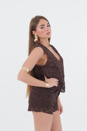 GILET PIZZO MORO