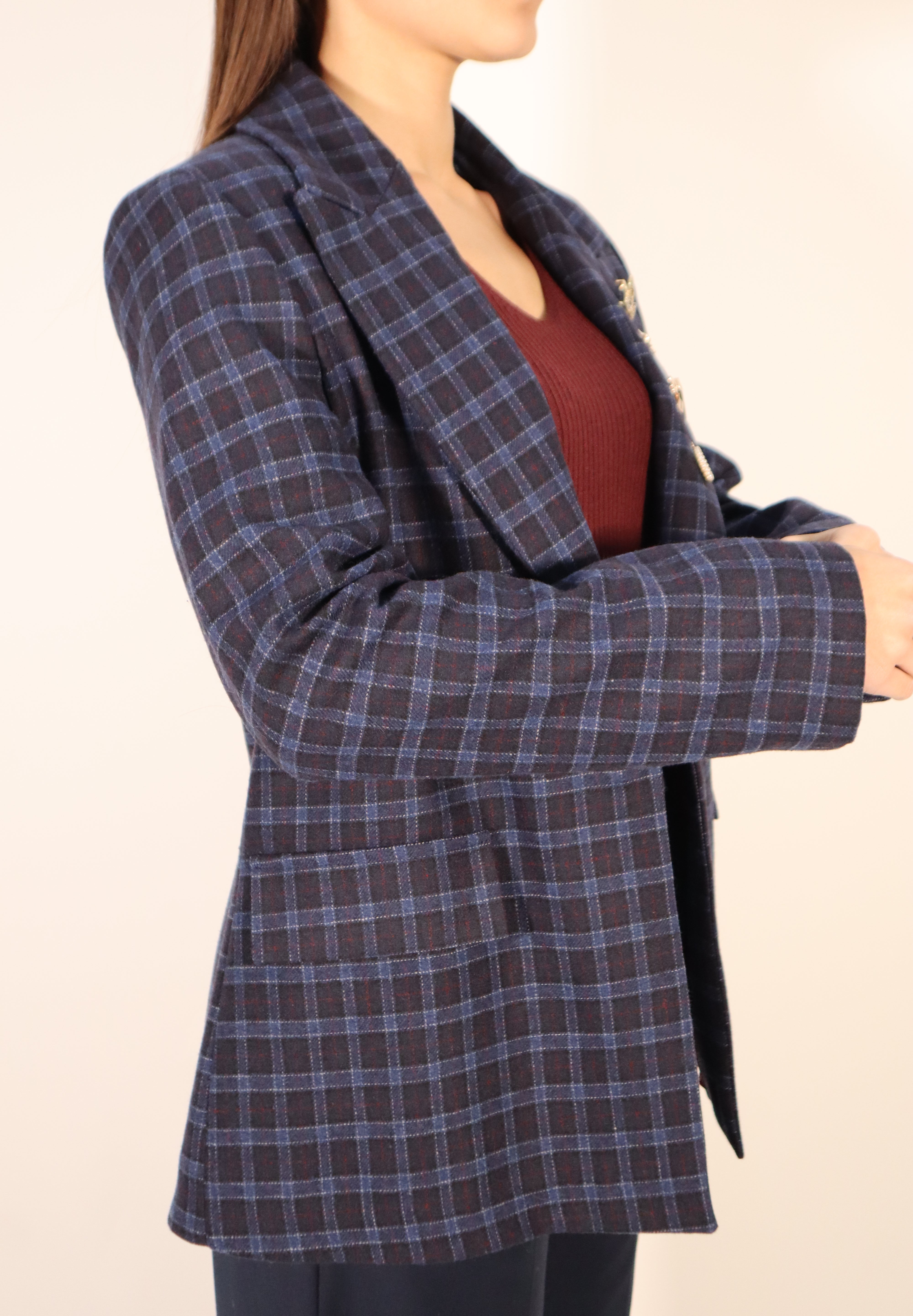 BLAZER QUADRONI BLU