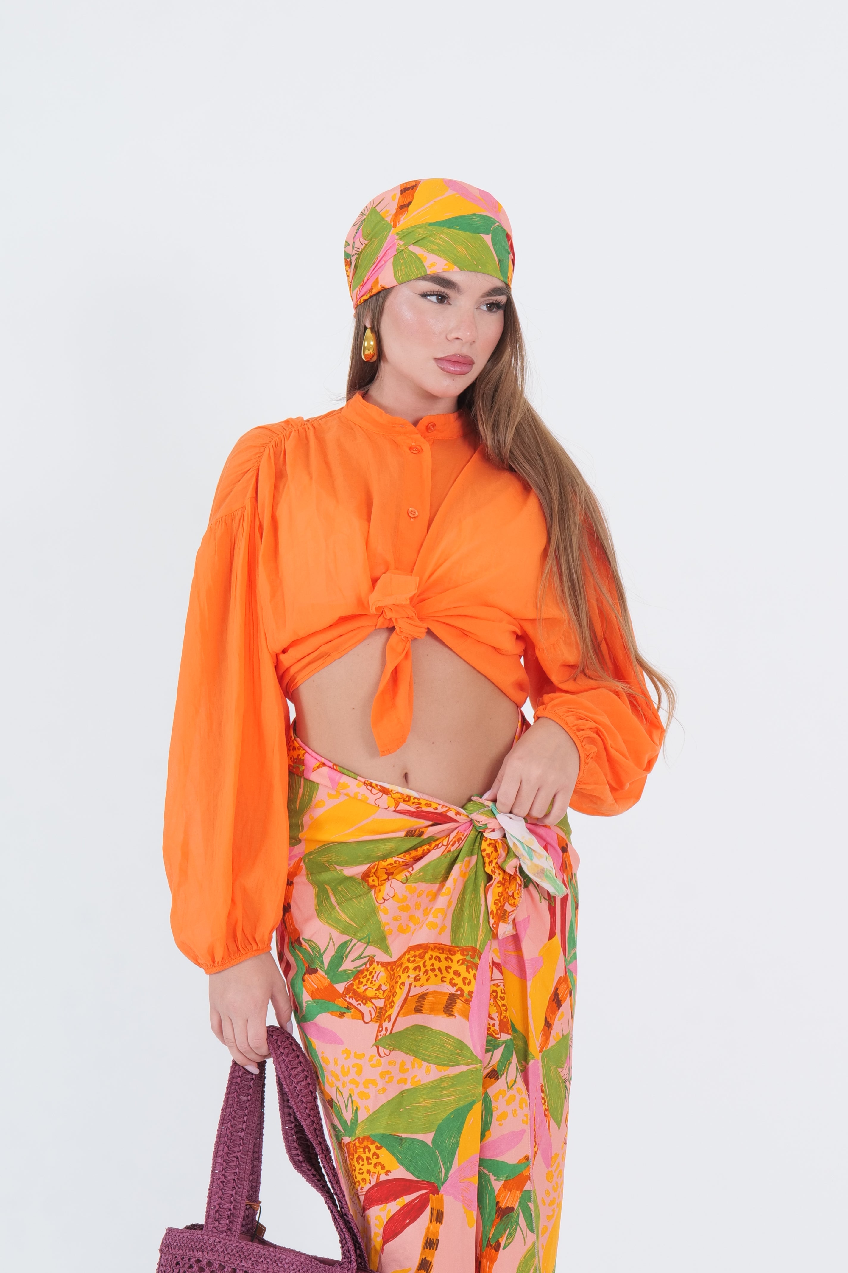 CAMICIA MUSSOLA ARANCIONE