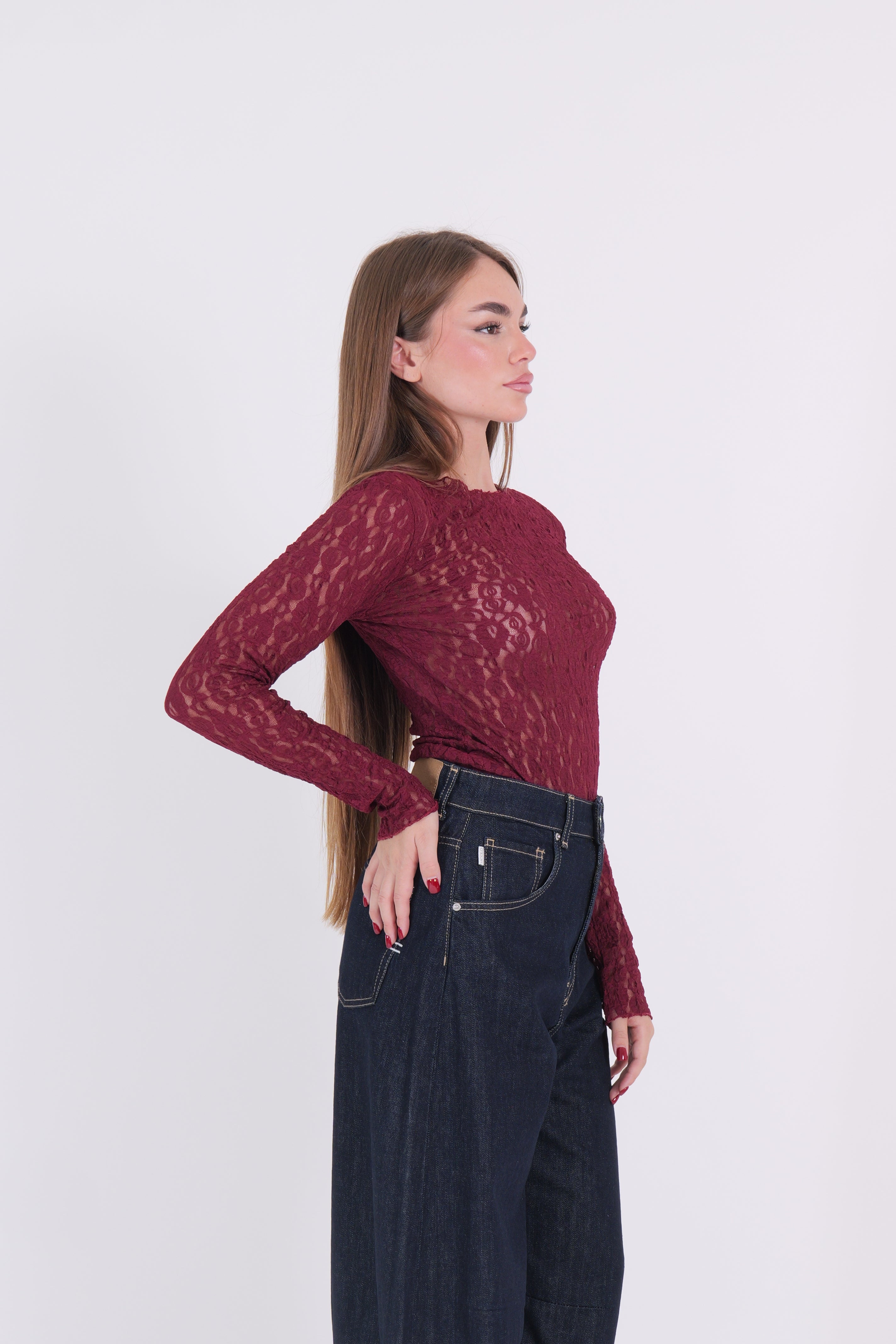 BODY GIROCOLLO PIZZO BORDEAUX