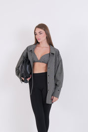 TWIN SET QUADRI NERO