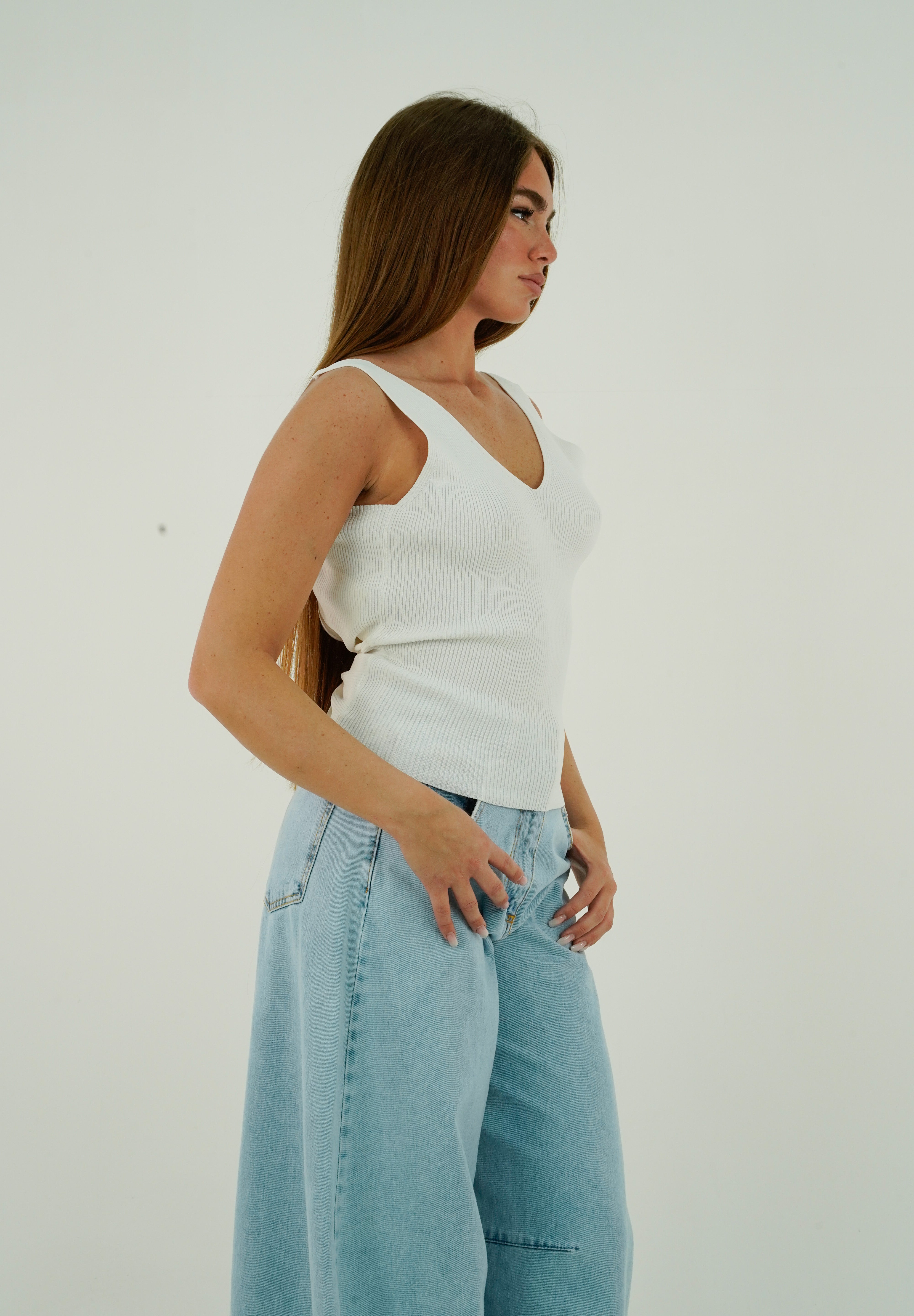TOP SCOLLO V BIANCO