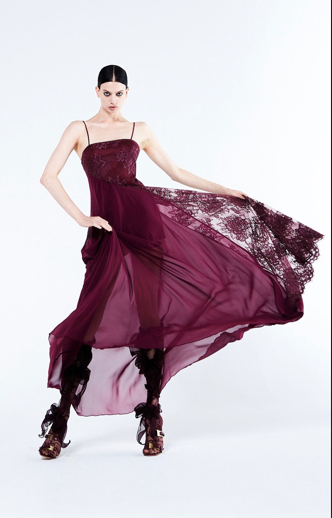 LONG DRESS NOA BURGUNDY