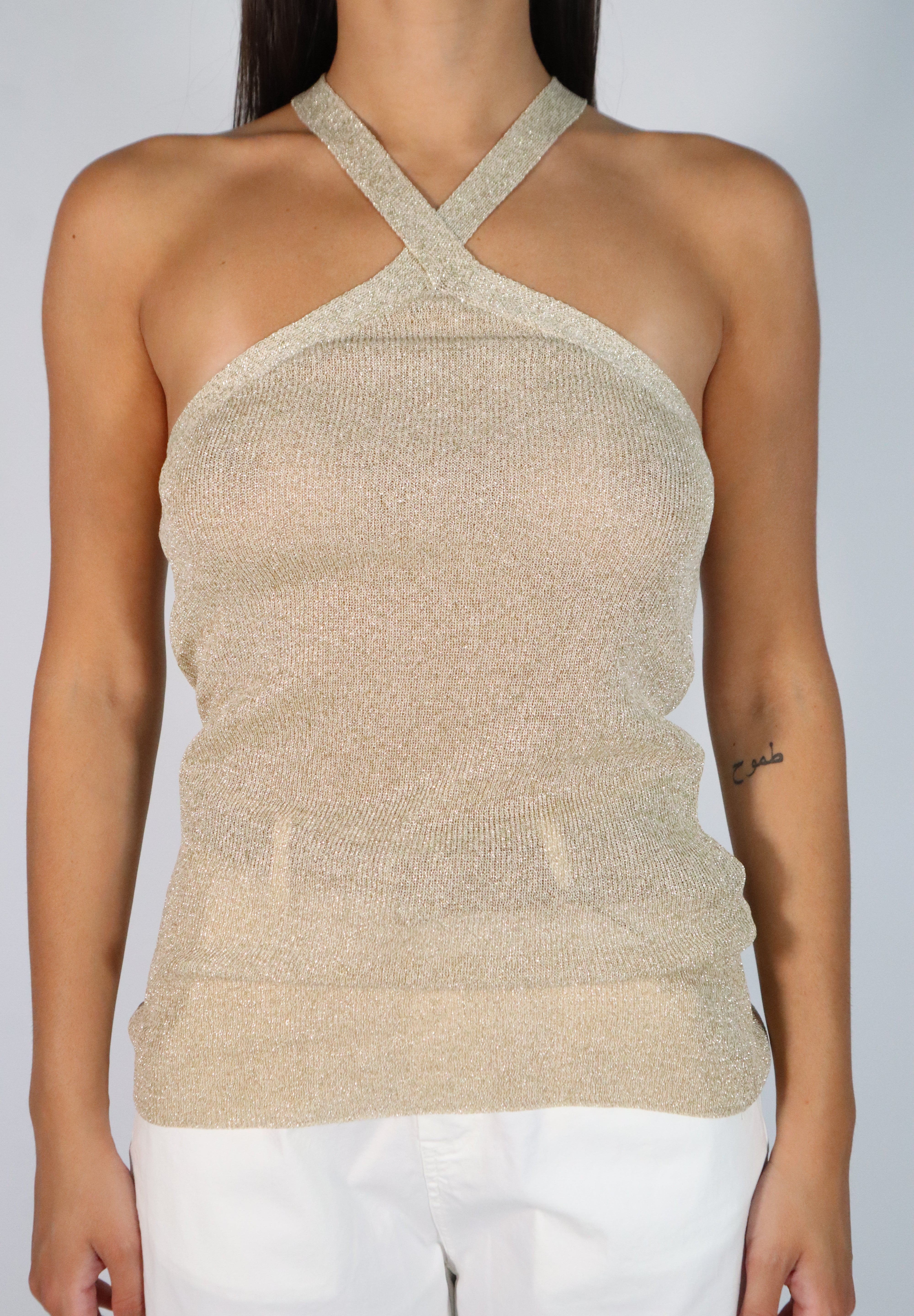 TOP INCROCIO LUREX