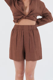 SHORT IN LINO MORO