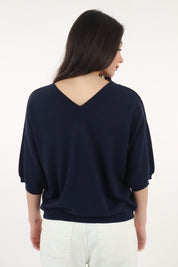 MAGLIA SCOLLO V BLU
