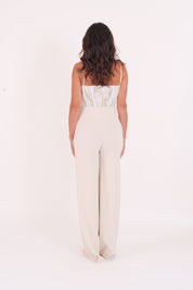 HIGH PANTS DINA ALMOND