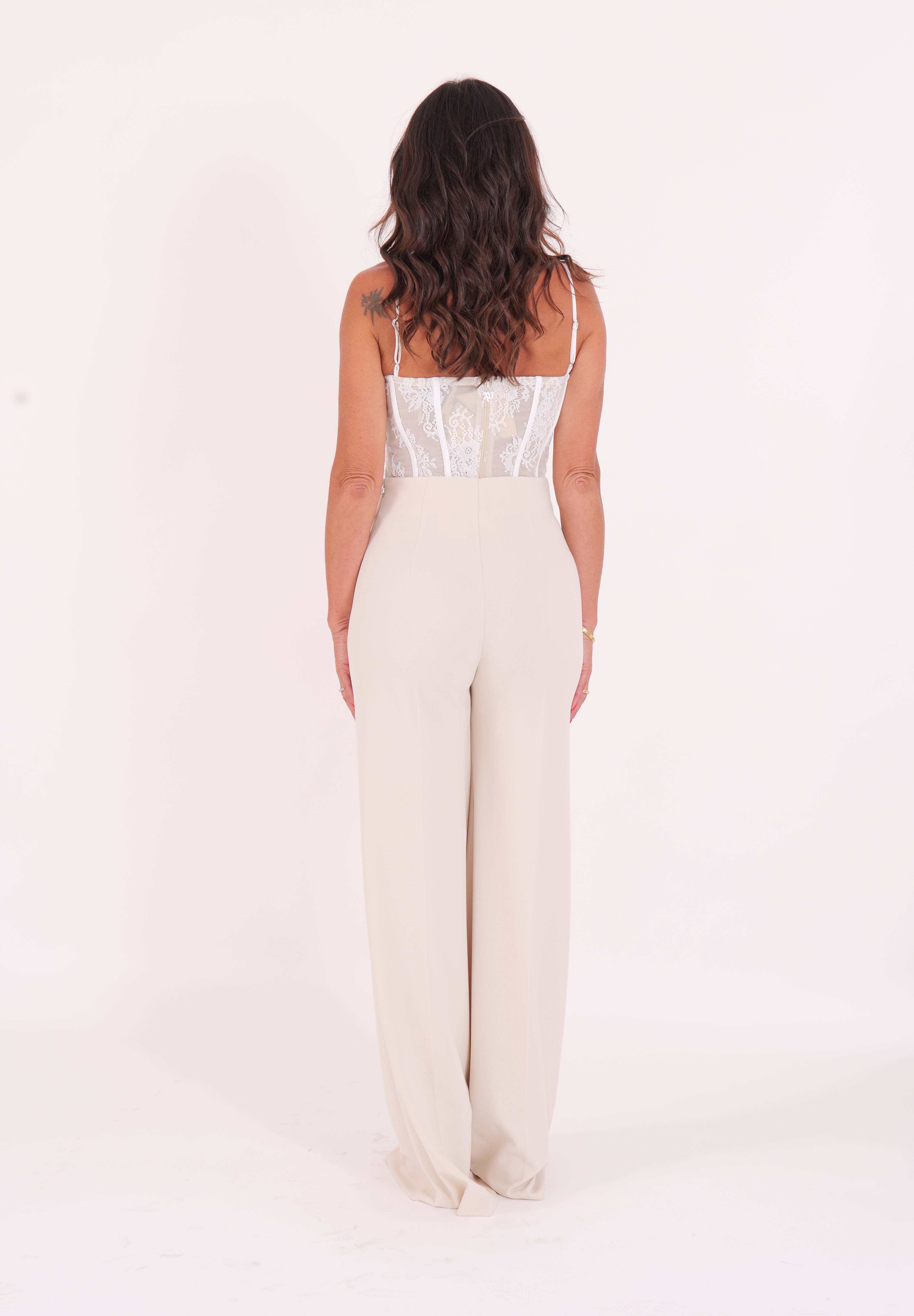 HIGH PANTS DINA ALMOND