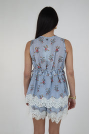 BLUSA FLOWERS SKY