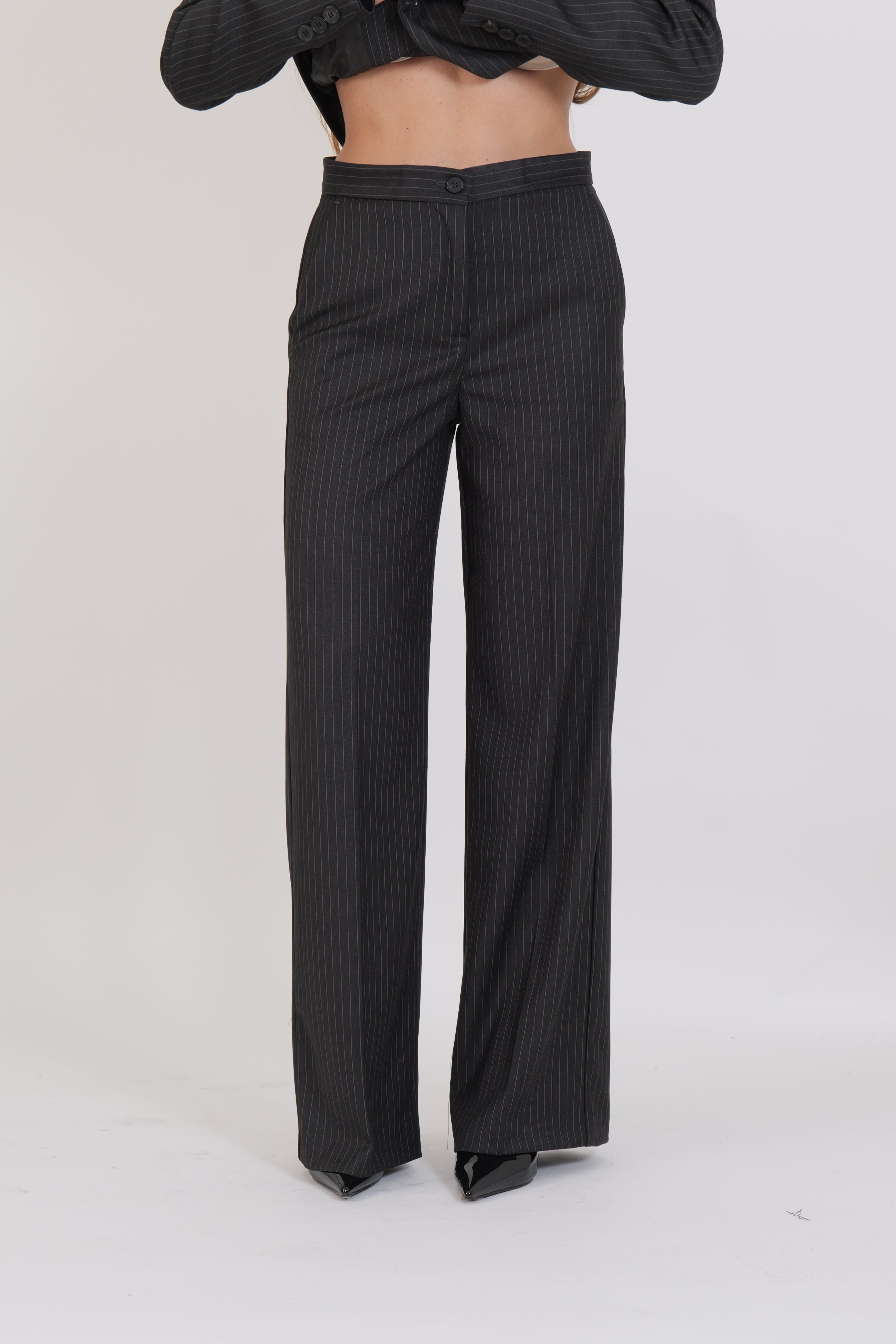 PANTALONE GESSATO ANTRACITE VICOLO