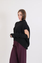 MAGLIA NERO MISTO LANA DIXIE