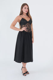 DRESS PIZZO BLACK