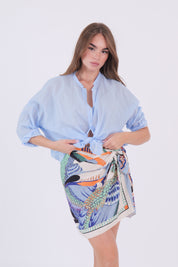 CAMICIA MUSSOLA CIELO