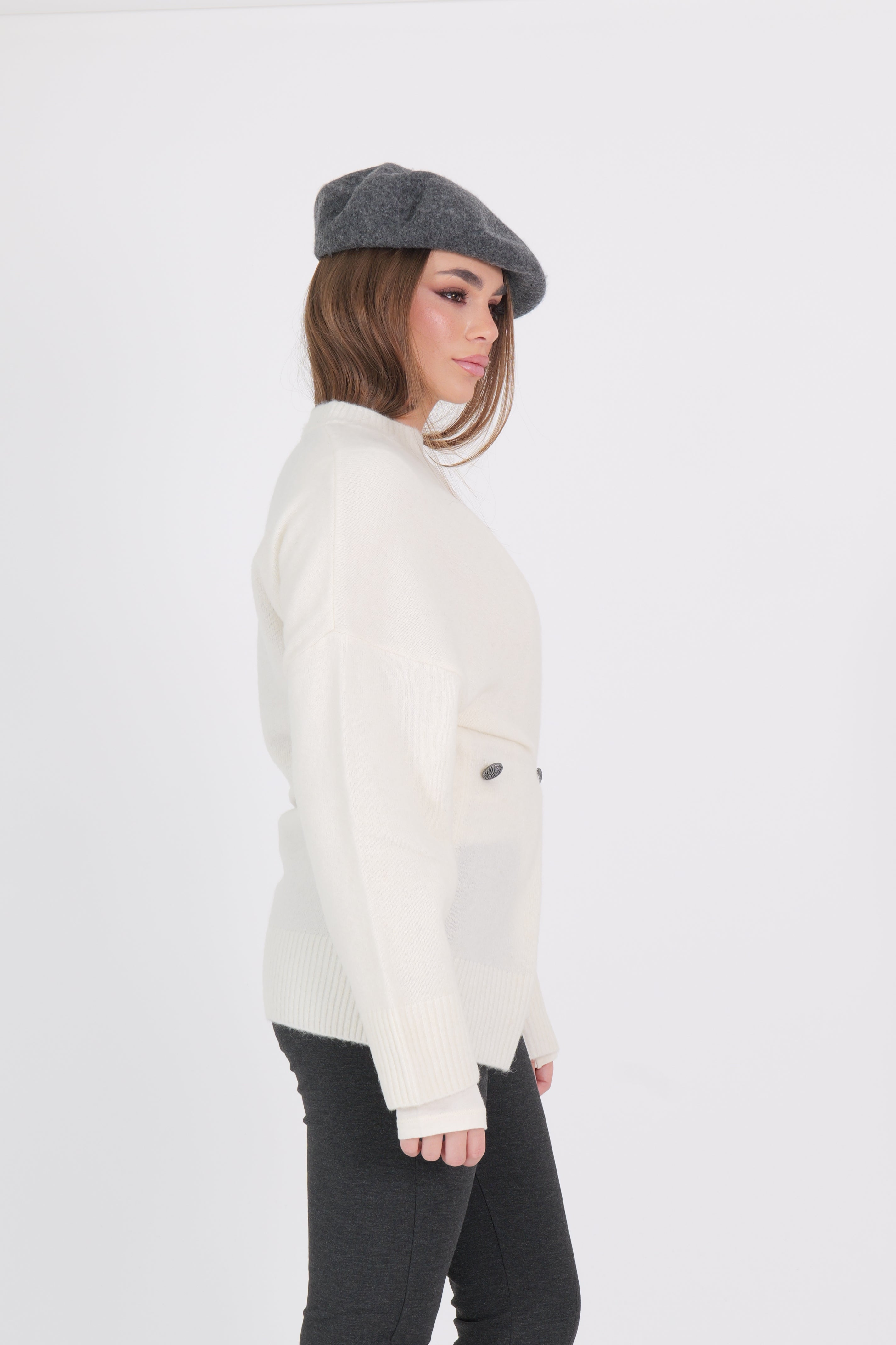 PULLOVER OFF WHITE AKEP