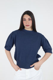 MAGLIA MEZZA MANICA SBUFFO BLU NAVY