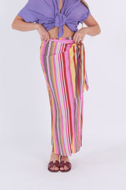 GONNA LUNGA RIGA MULTICOLOR