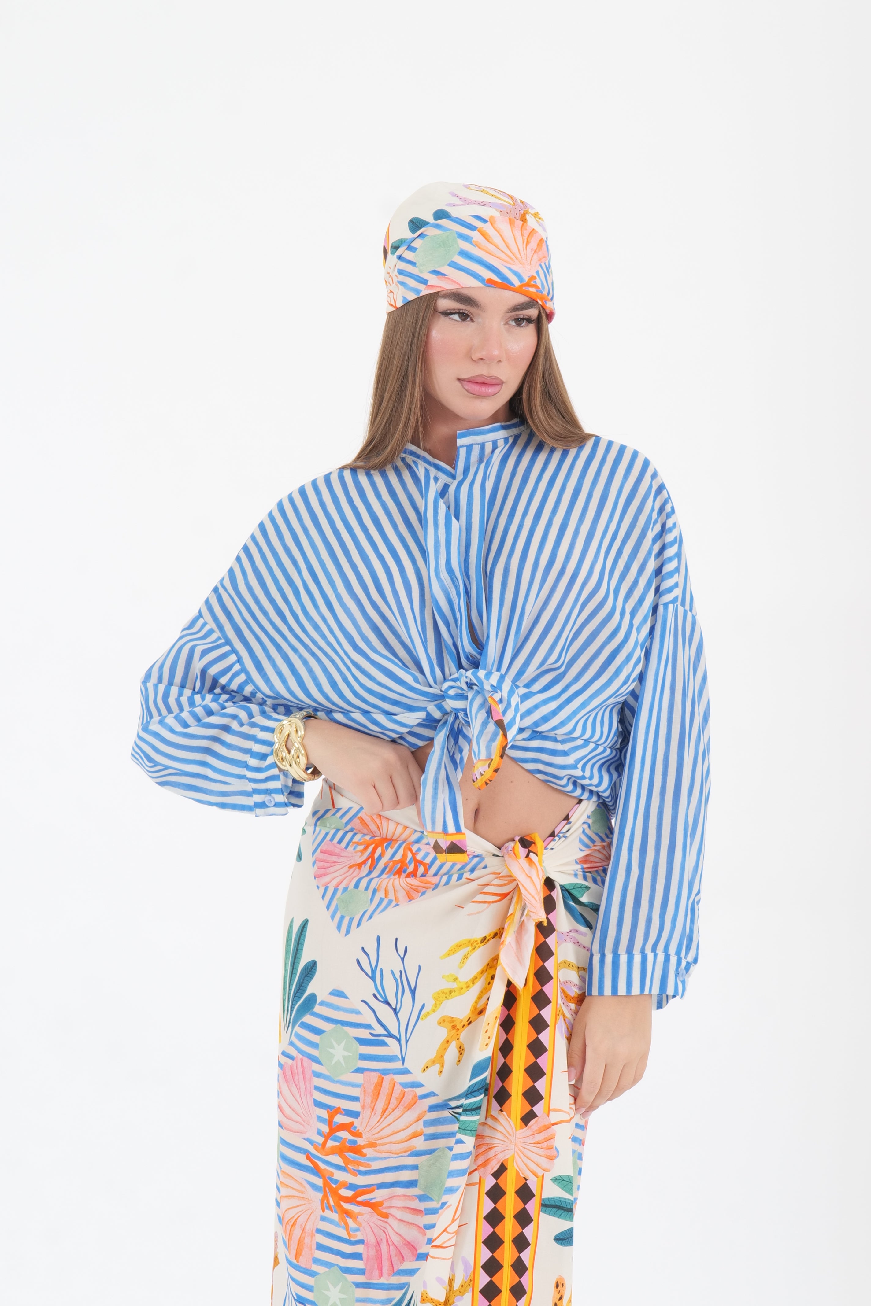 CAMICIA MUSSOLA BLU