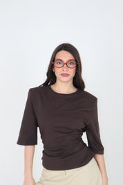 T-SHIRT CORSET BROWN