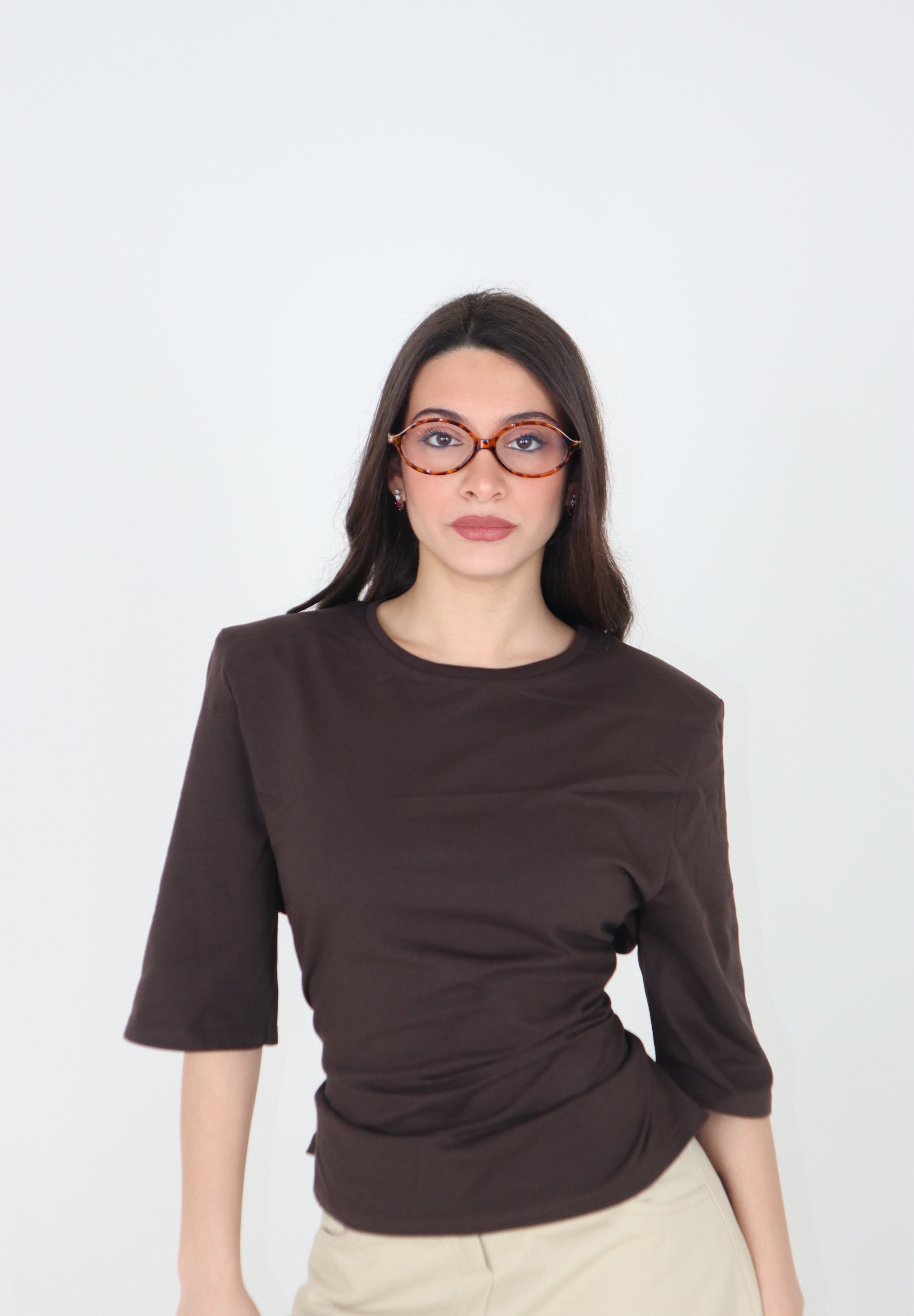 T-SHIRT CORSET BROWN