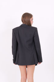 BLAZER HOPE GESSATO BLU