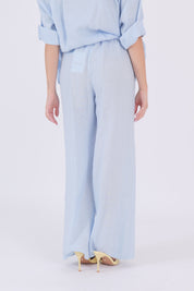 PANTALONE LINO CELESTE DIXIE