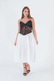 DRESS PIZZO BLACK E WHITE