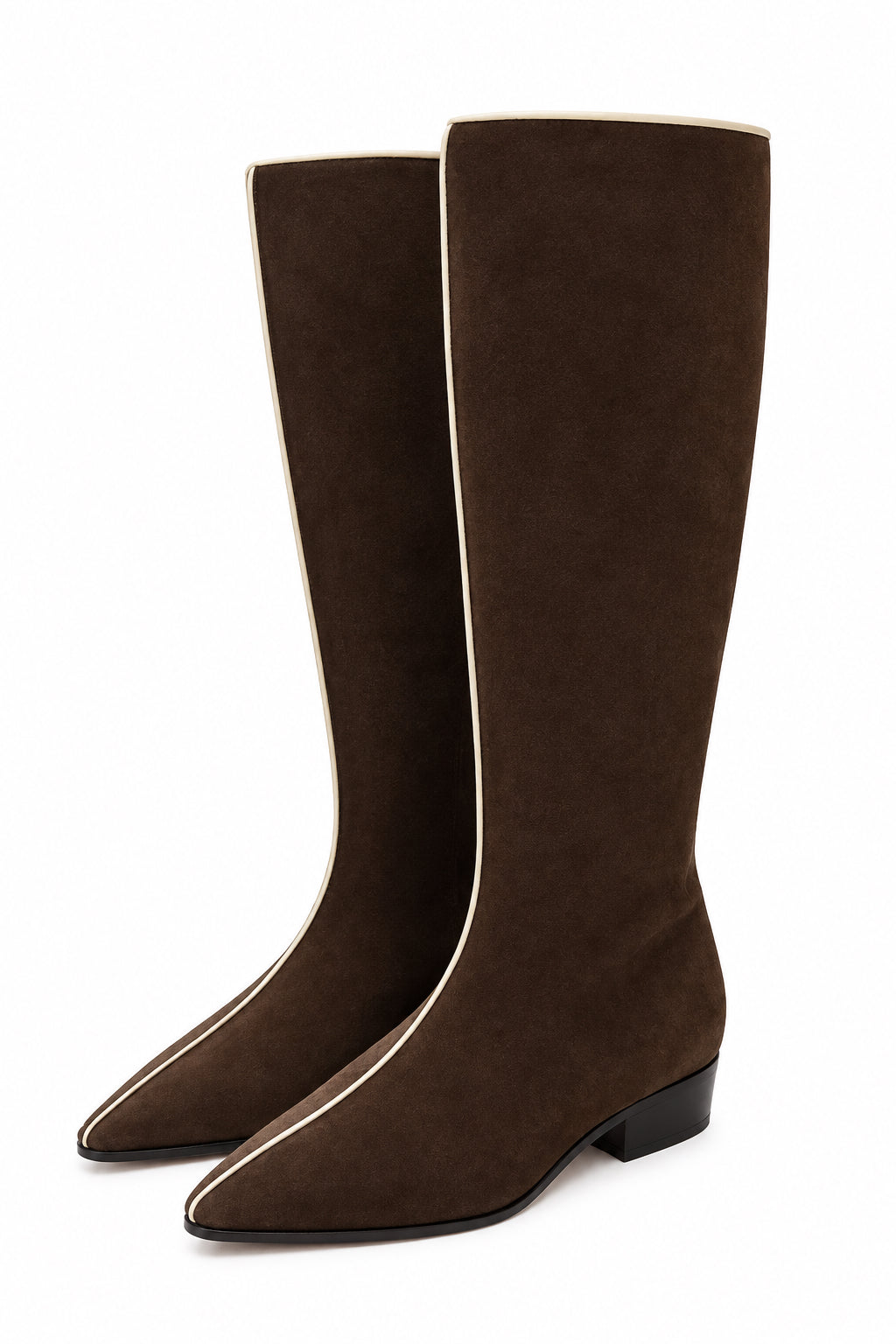 STIVALE CAMOSCIO MORO/CREMA