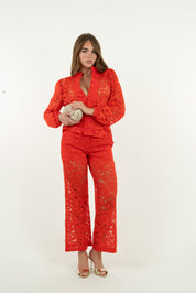 PANTALONE NINA ROSSO