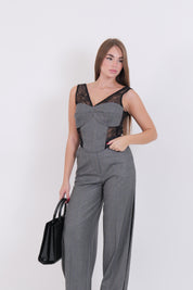 TOP GESSATO PIZZO GRIGIO/NERO