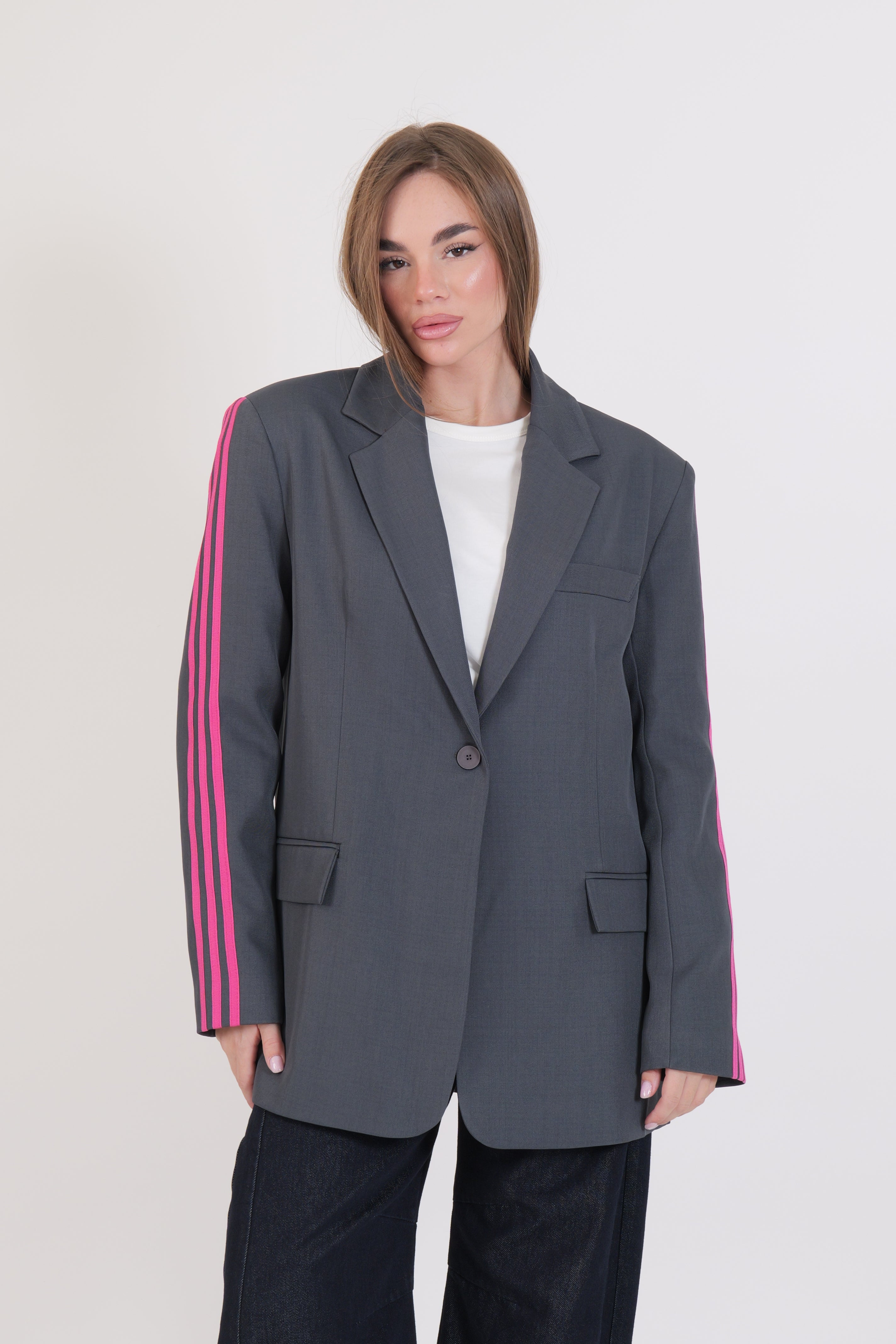 BLAZER GRIGIO/FUXIA