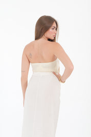TOP CORSETTO ROSE BURRO