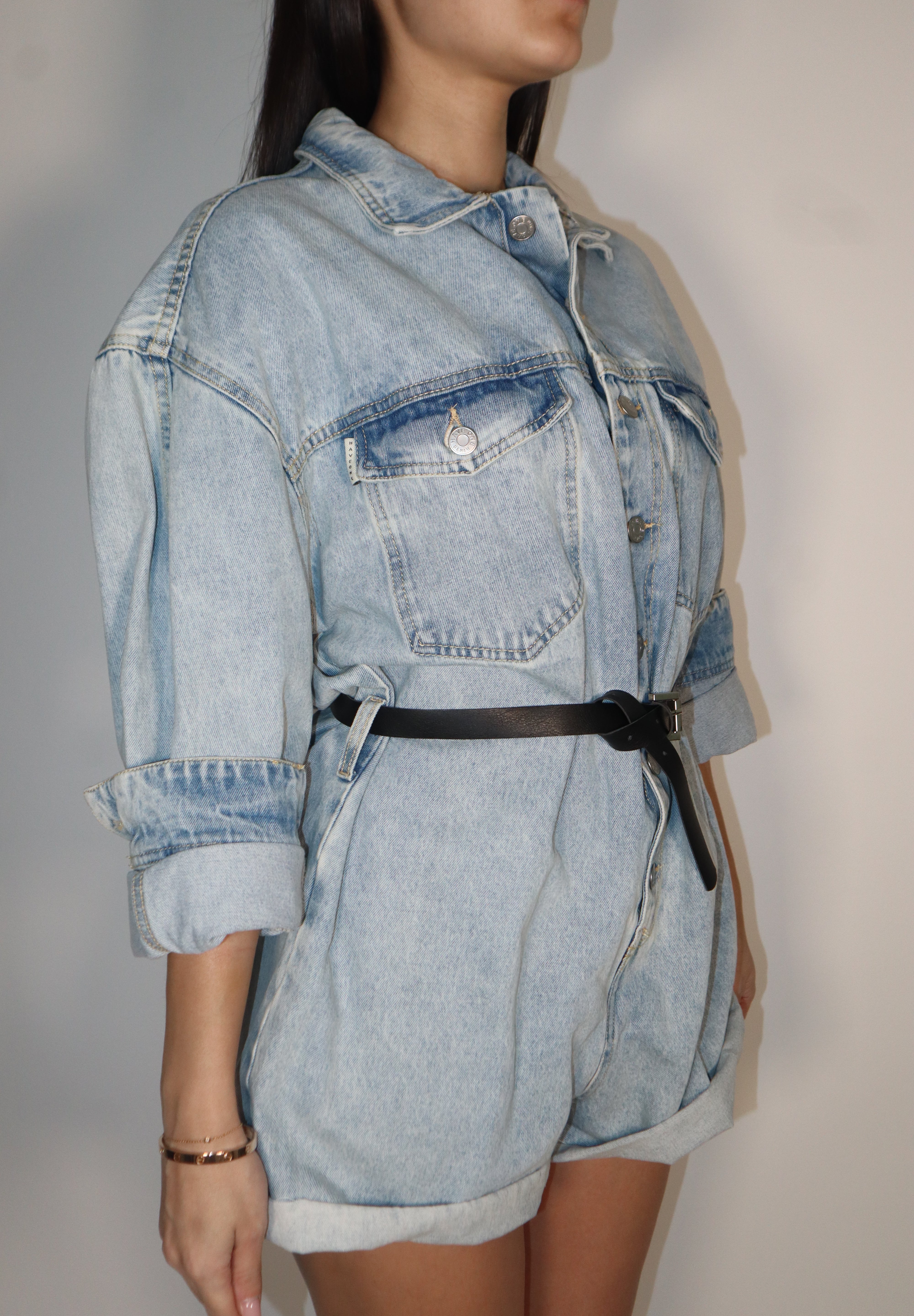 MINI JUMPSUIT IN DENIM