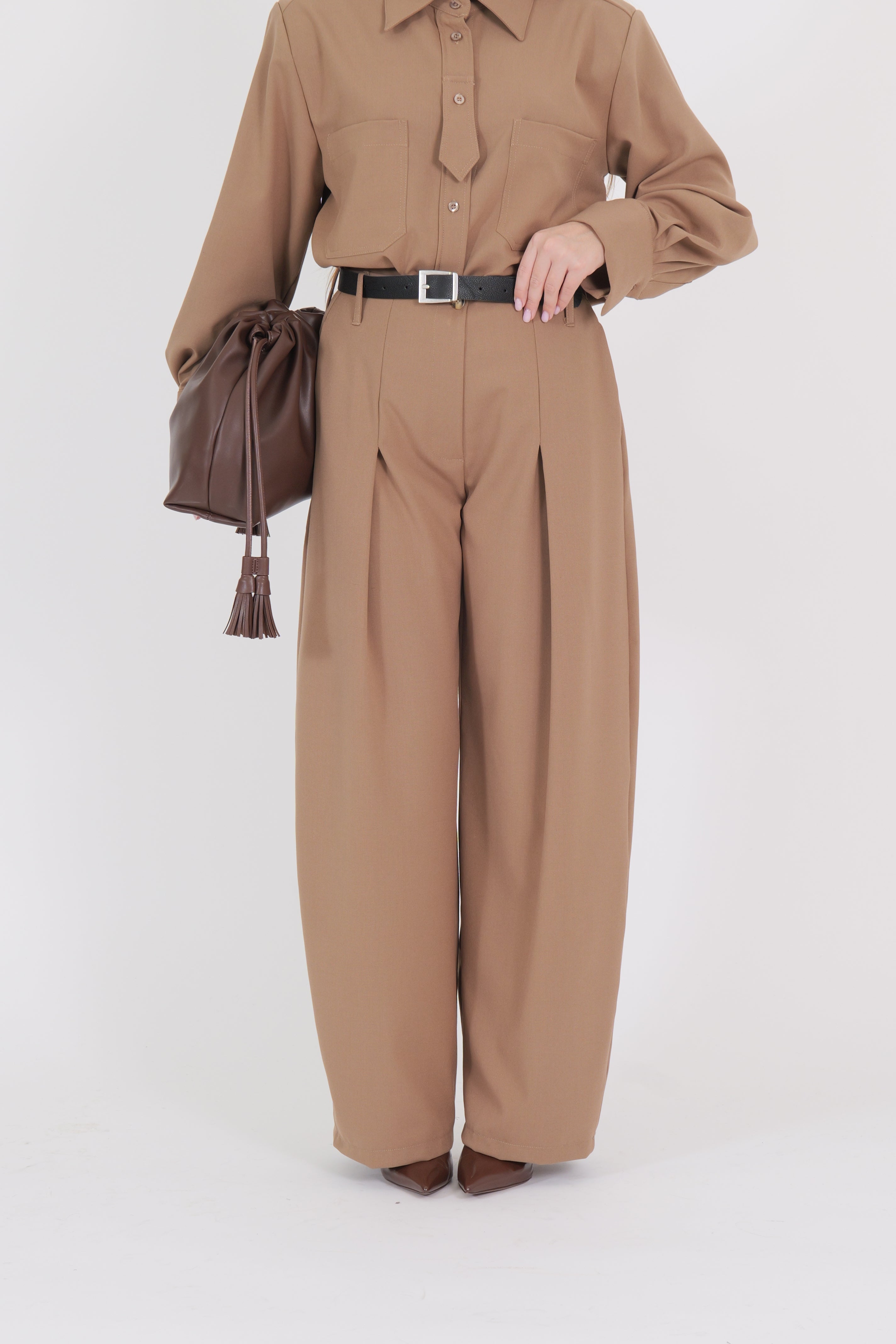 PANTALONE COW CAMMELLO
