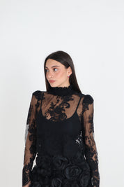 TOP COLLETTO IN PIZZO