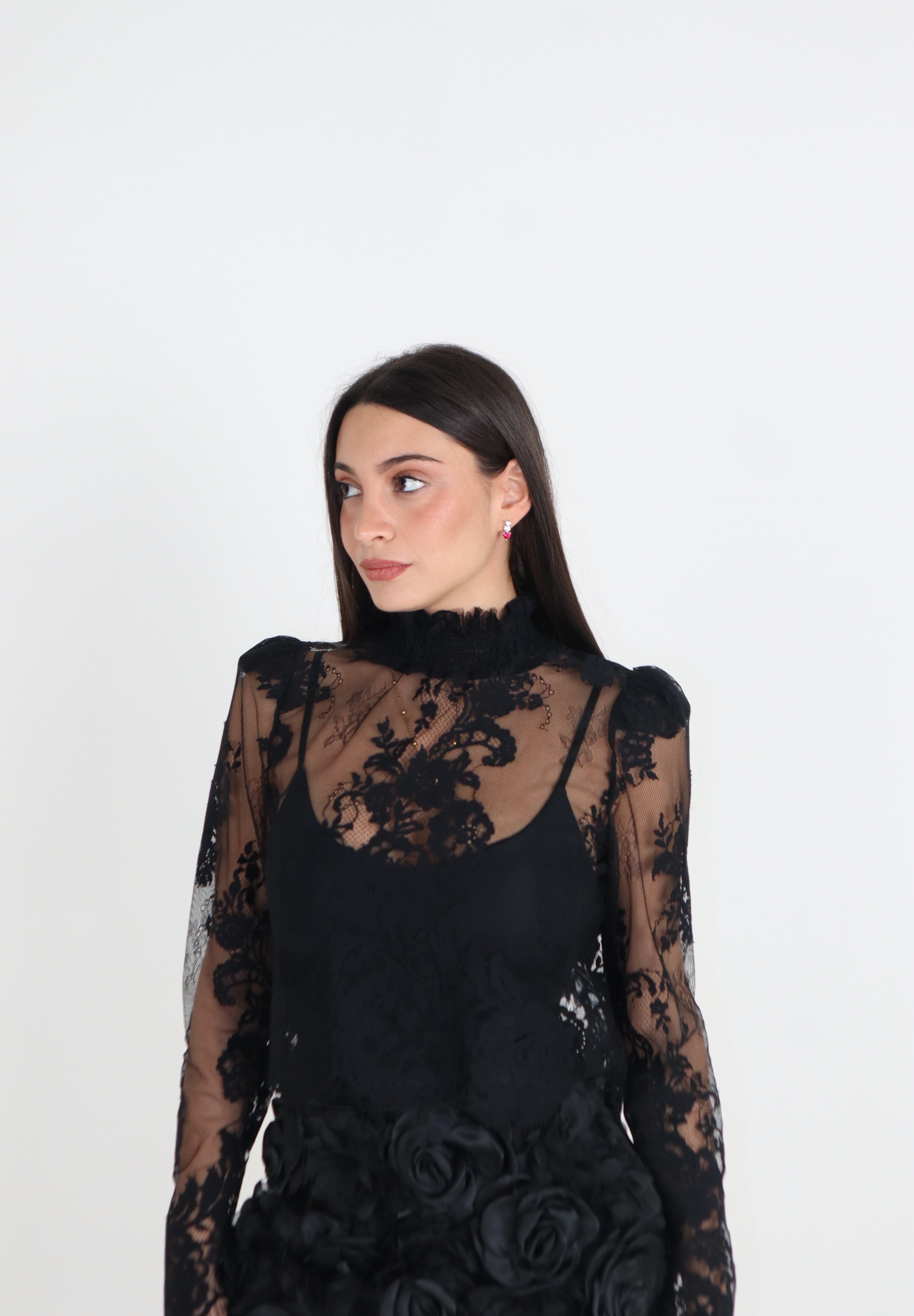 TOP COLLETTO IN PIZZO