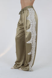 PANTALONI SATIN SALVIA