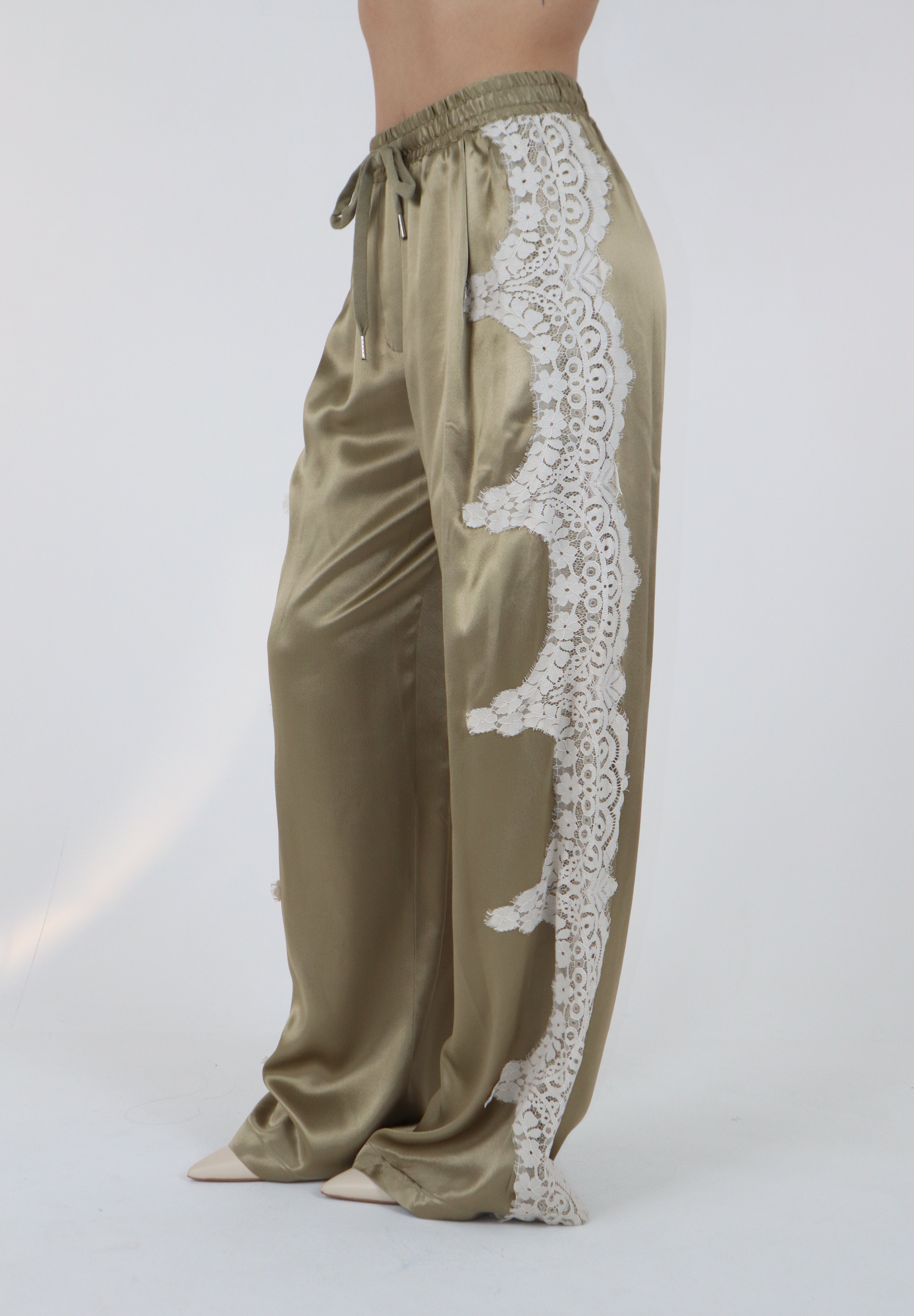 PANTALONI SATIN SALVIA
