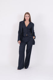 PANTALONE PINCES BLU