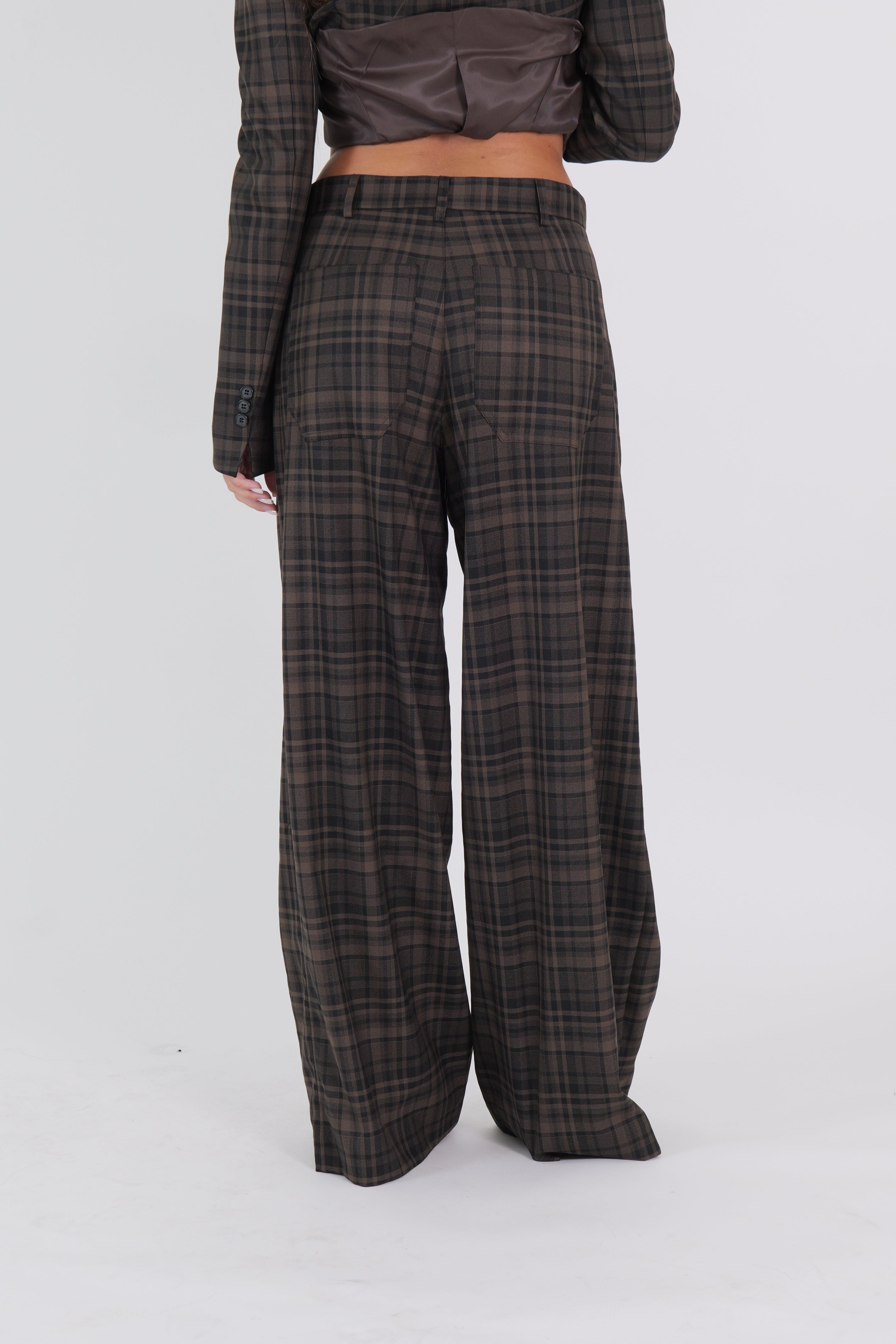 OVER PANTS NOA MOKA CHECK