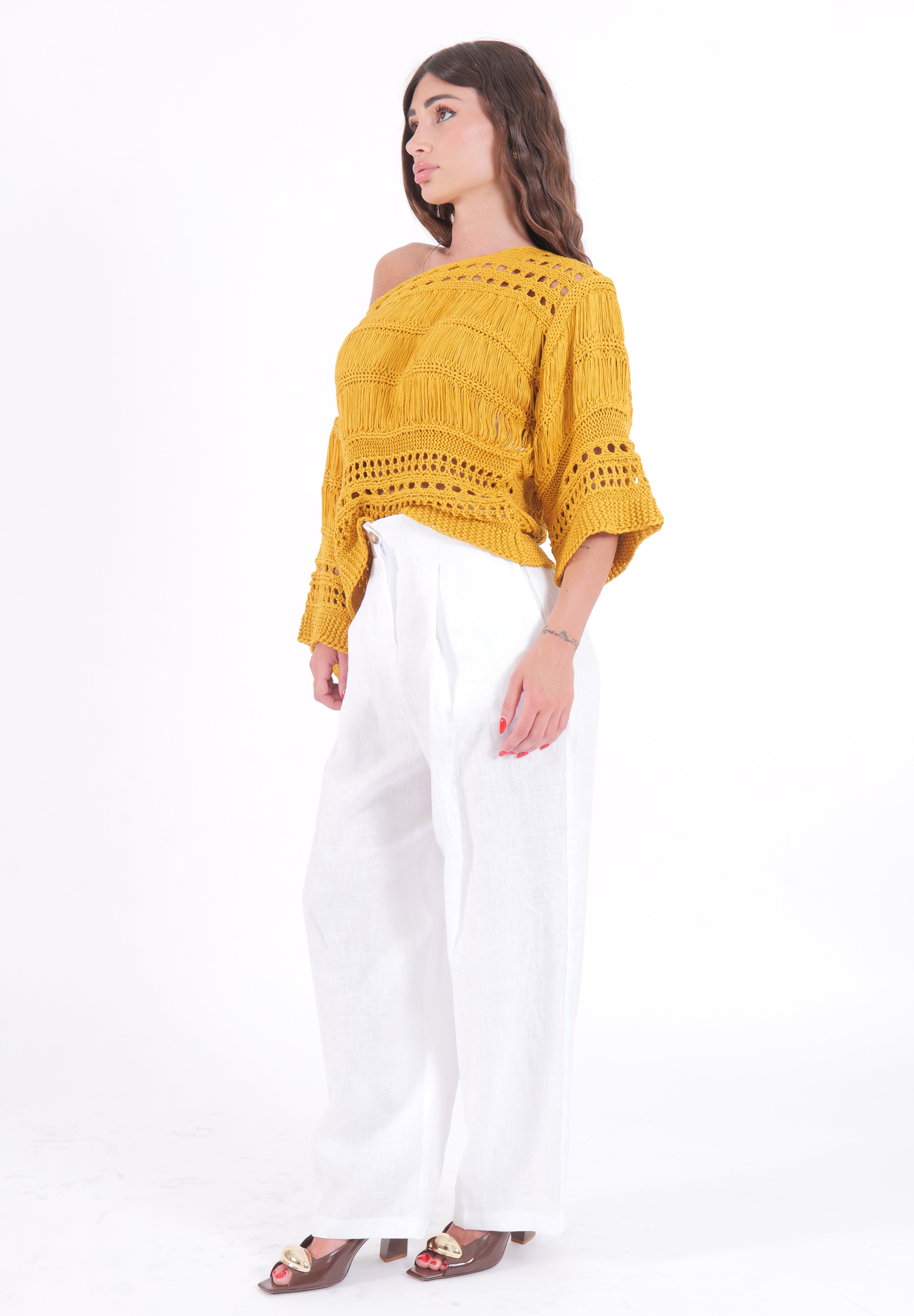 PANTALONE BIANCO LINEN